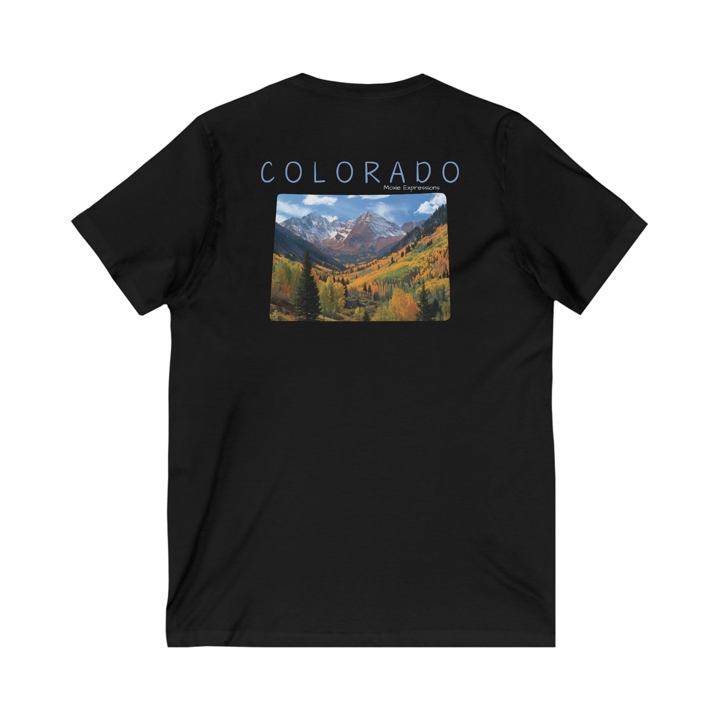 Colorado Alpine Vista Unisex Jersey Short Sleeve V-Neck Tee