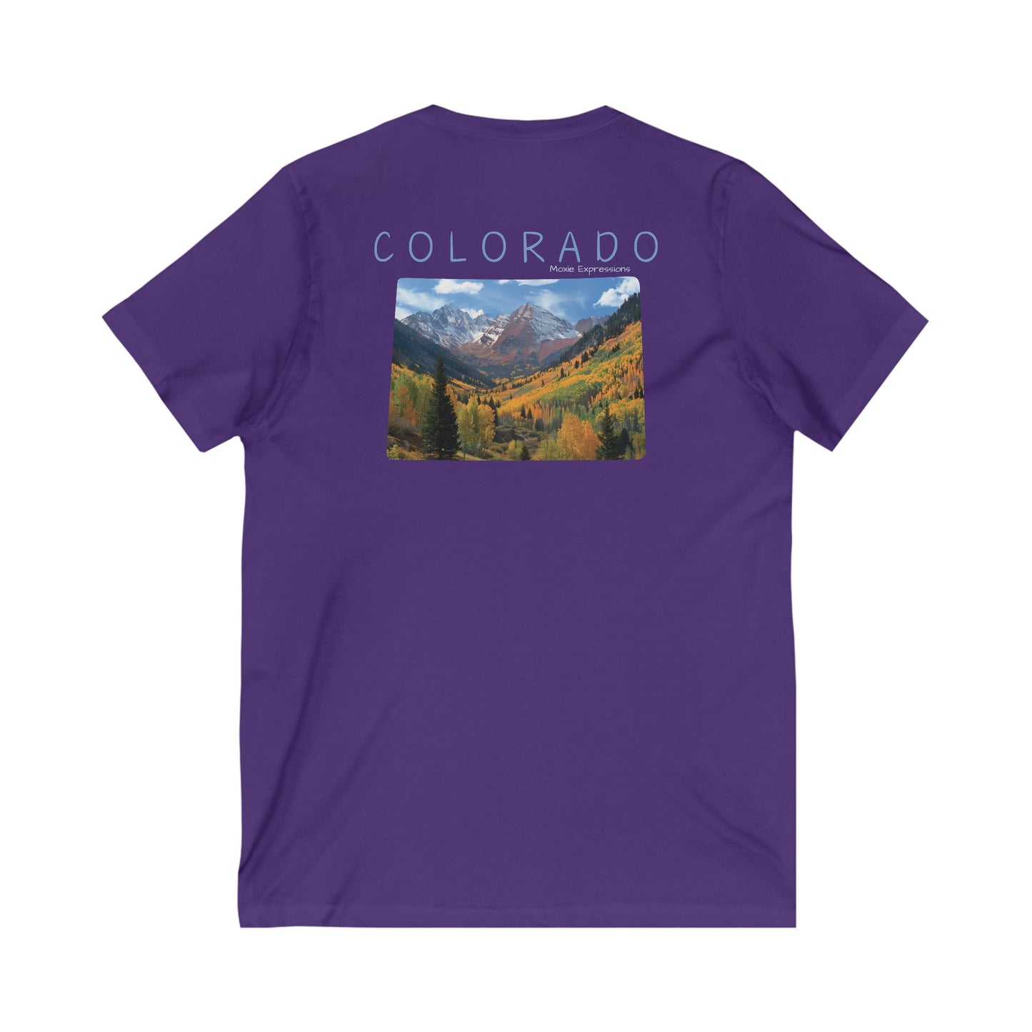 Colorado Alpine Vista Unisex Jersey Short Sleeve V-Neck Tee