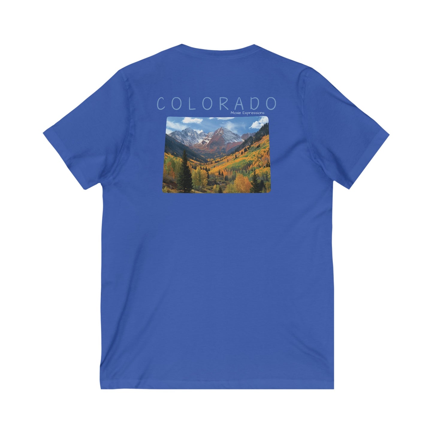 Colorado Alpine Vista Unisex Jersey Short Sleeve V-Neck Tee