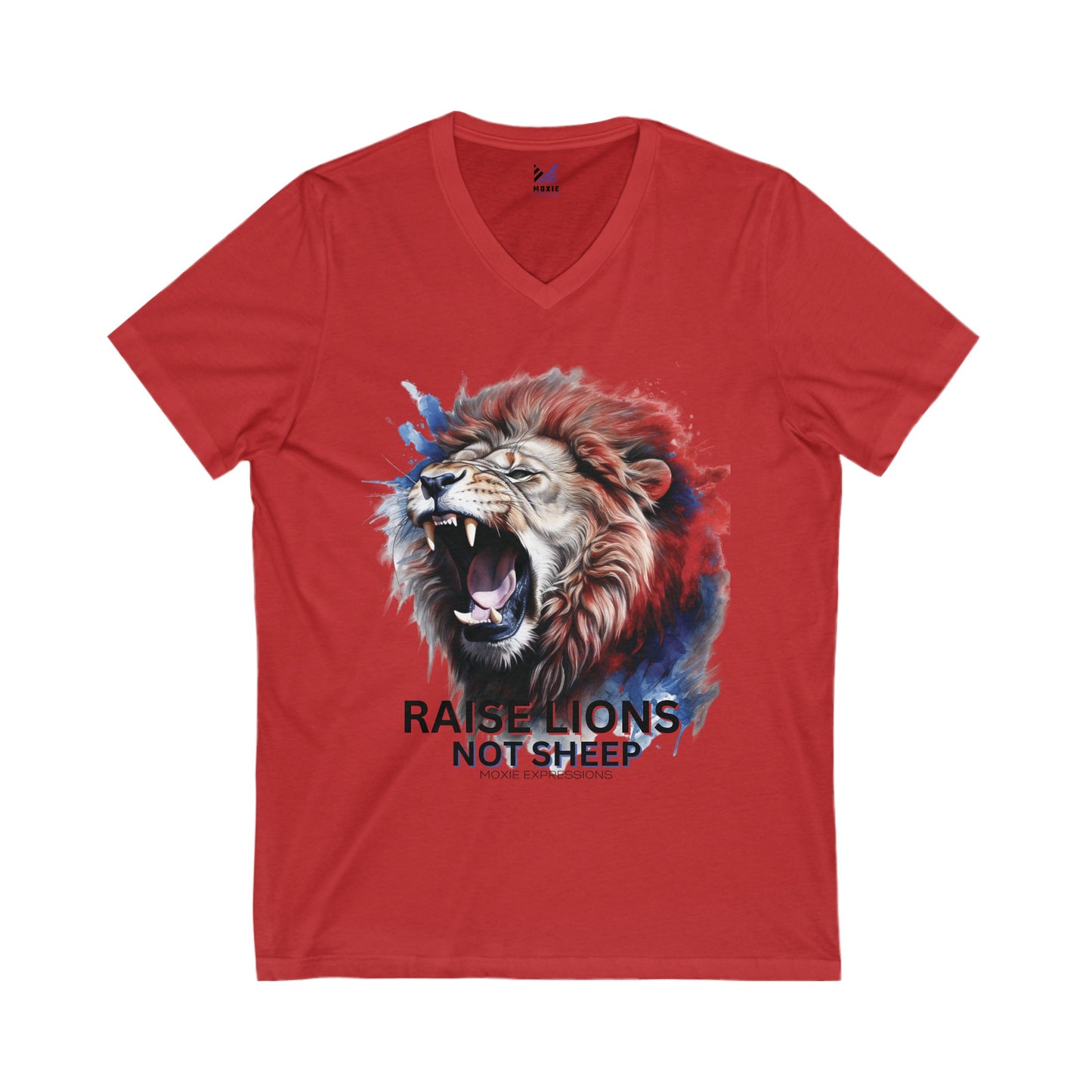 Raise Roaring Hearts Unisex Jersey Short Sleeve V-Neck Tee