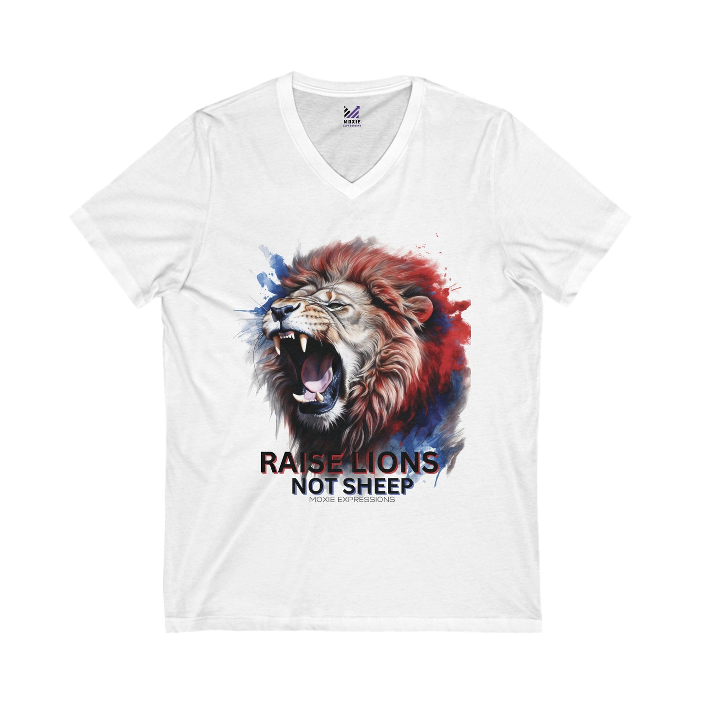 Raise Roaring Hearts Unisex Jersey Short Sleeve V-Neck Tee