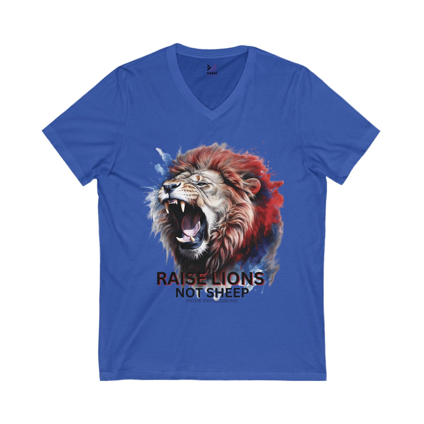 Raise Roaring Hearts Unisex Jersey Short Sleeve V-Neck Tee