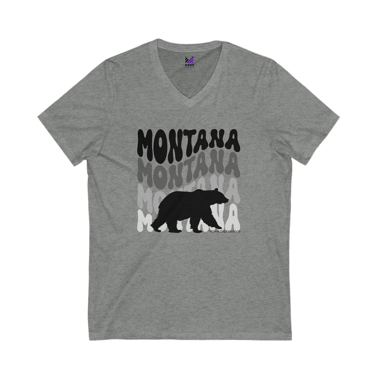 Wild Montana Unisex Jersey Short Sleeve V-Neck Tee