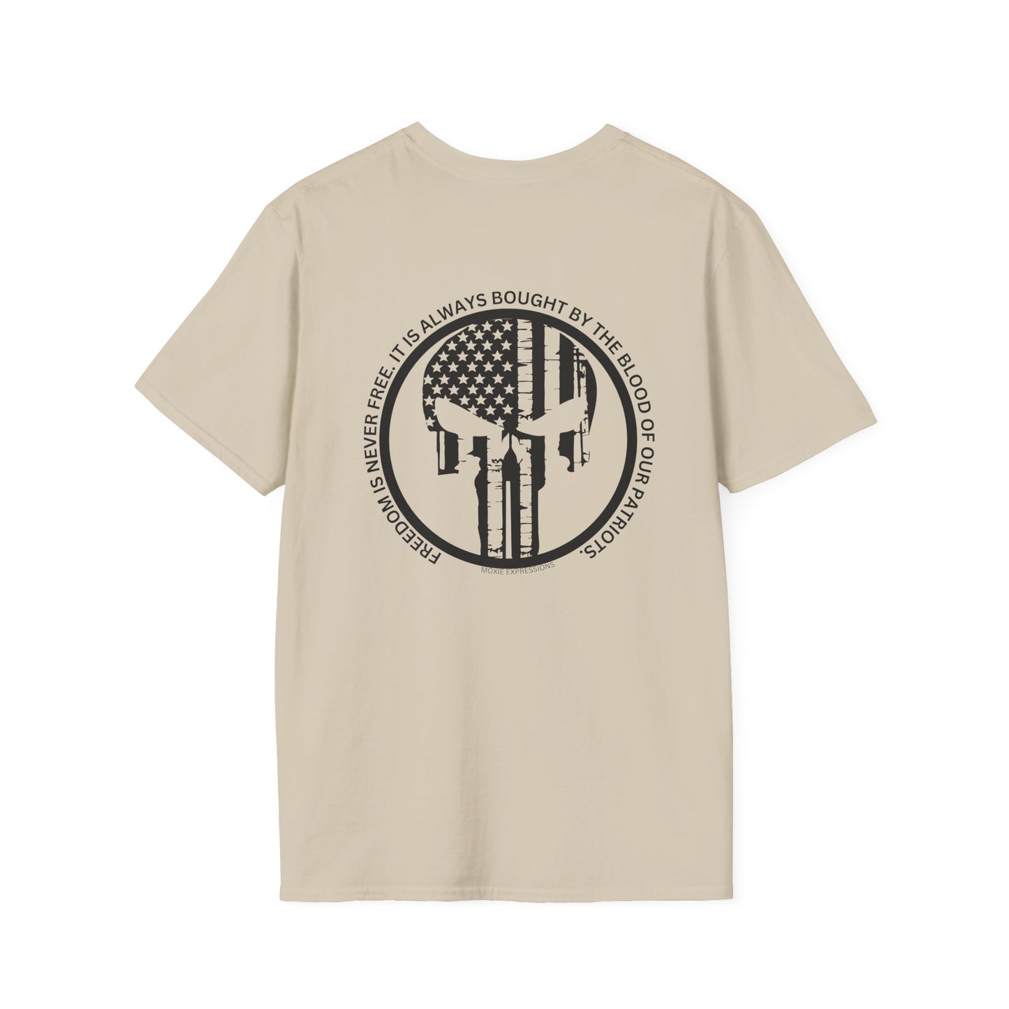 Patriotic Punisher Unisex Softstyle Crewneck T-Shirt