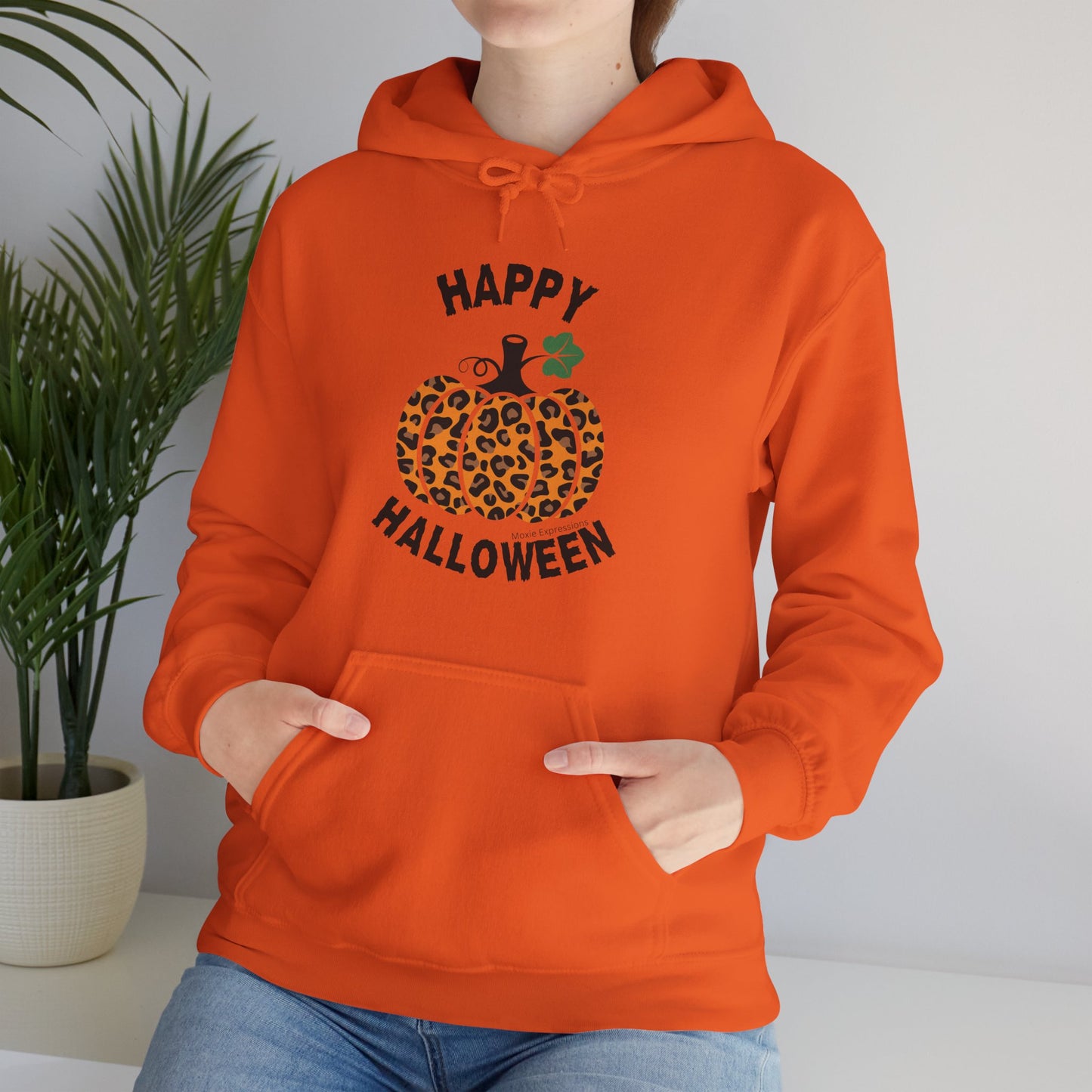 Cheetah Chic Pumpkin Patch Unisex Hooded Sweatshirt