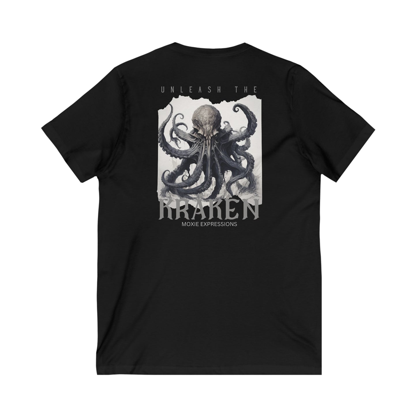 Unleash the Kraken Unisex Jersey Short Sleeve V-Neck Tee