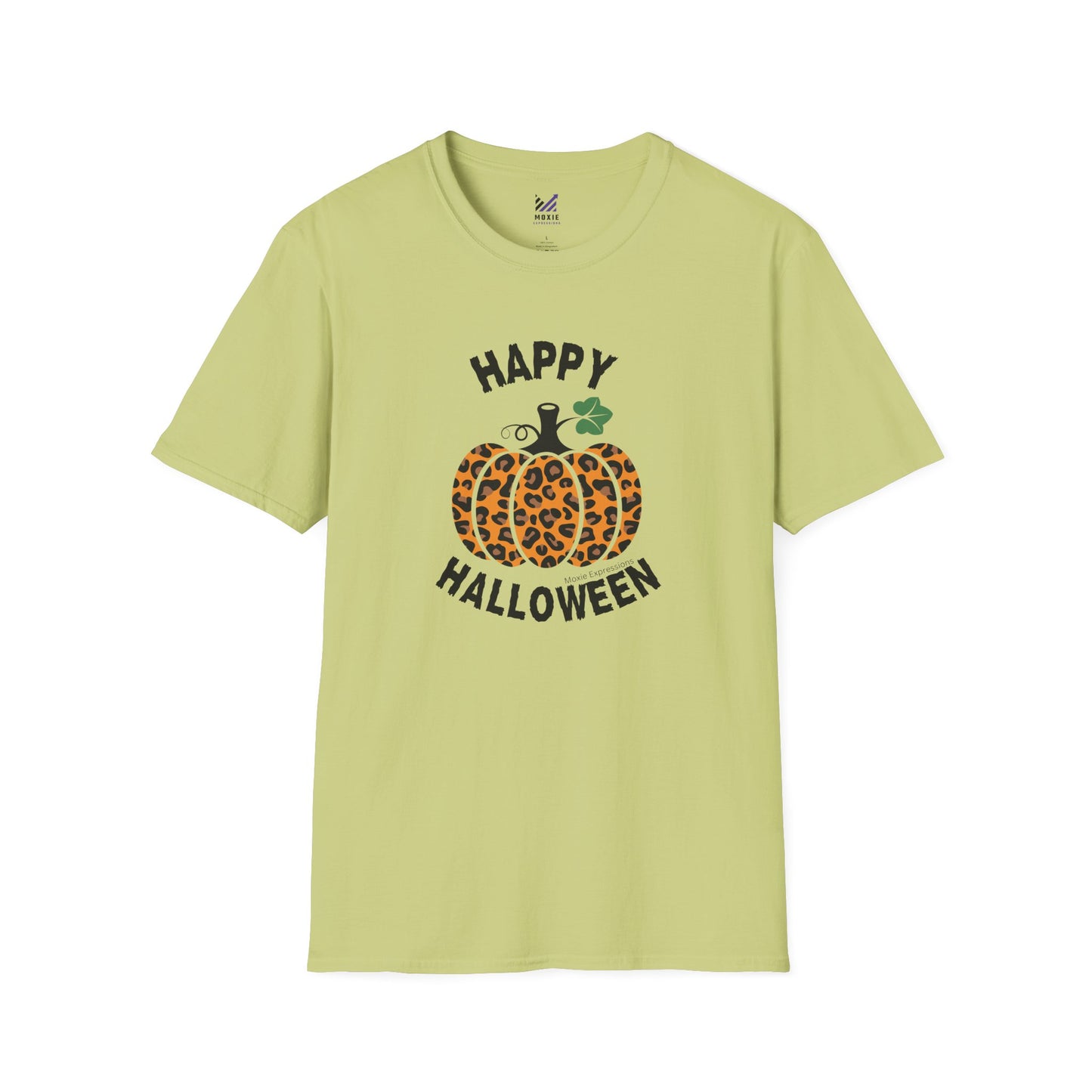 Cheetah Chic Pumpkin Patch Unisex Softstyle Crewneck T-Shirt