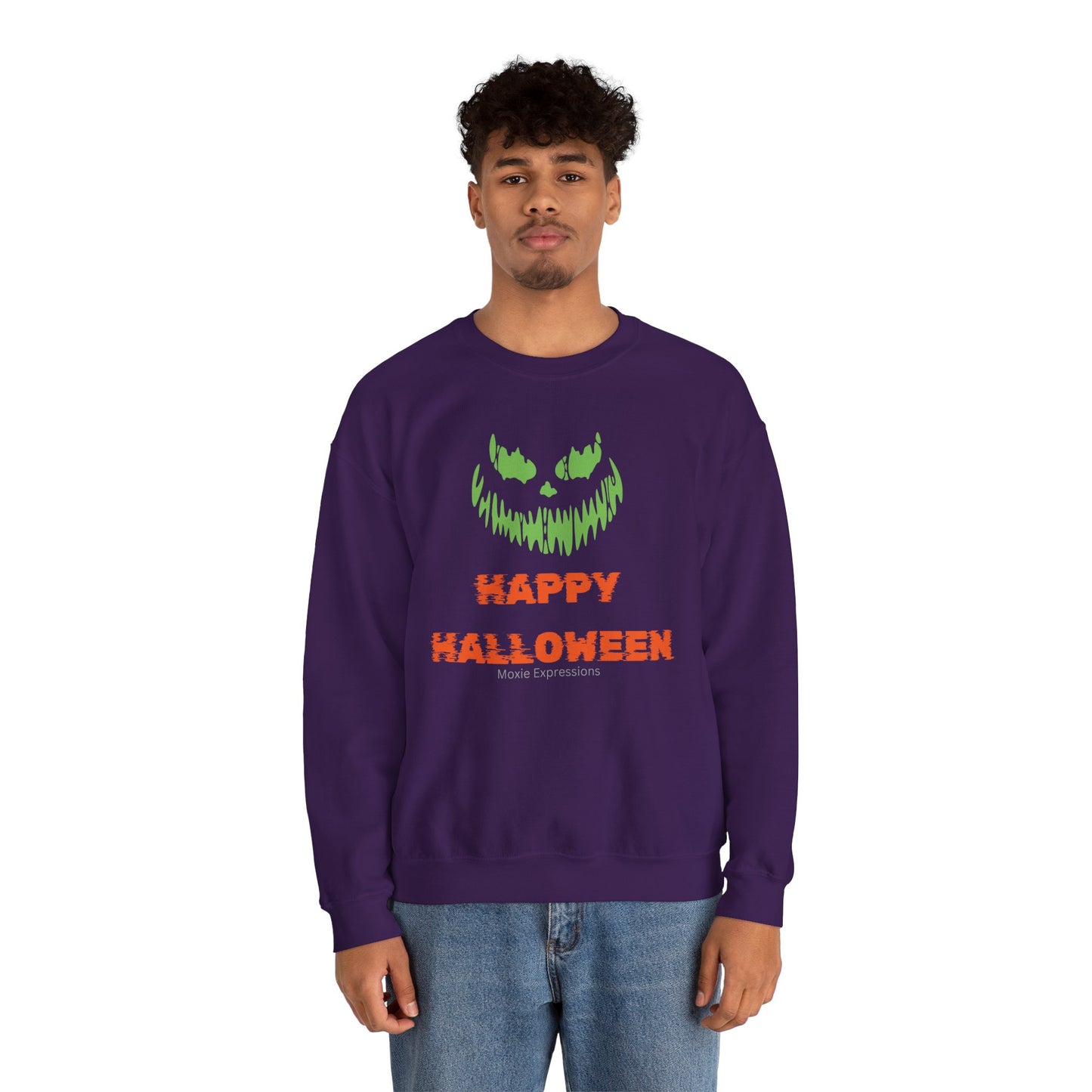 Spooky Jack o Lantern Unisex Crewneck Sweatshirt