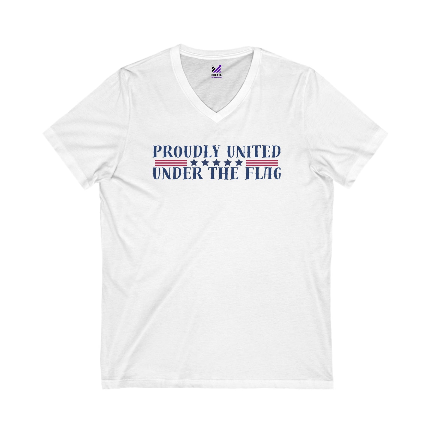 Proud Patriot Unisex Jersey Short Sleeve V-Neck Tee