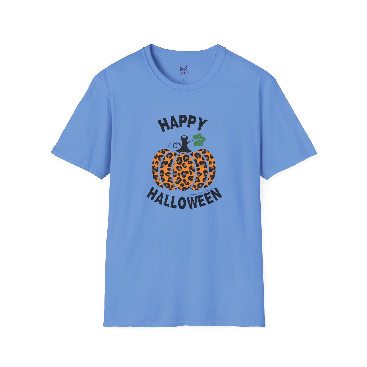 Cheetah Chic Pumpkin Patch Unisex Softstyle Crewneck T-Shirt