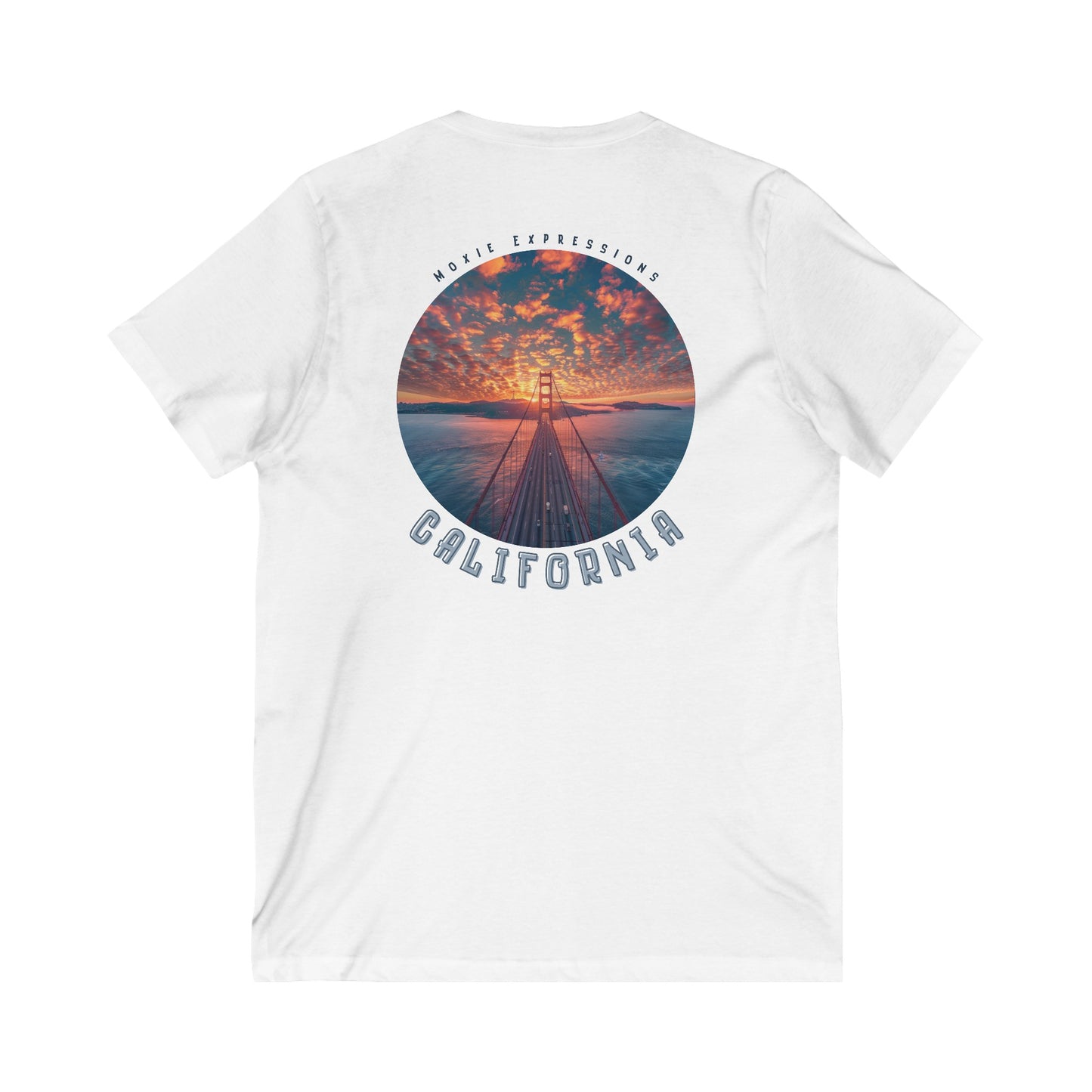 California Horizon Unisex Jersey Short Sleeve V-Neck Tee