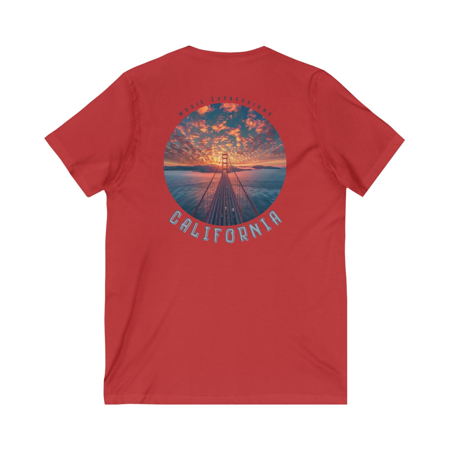 California Horizon Unisex Jersey Short Sleeve V-Neck Tee