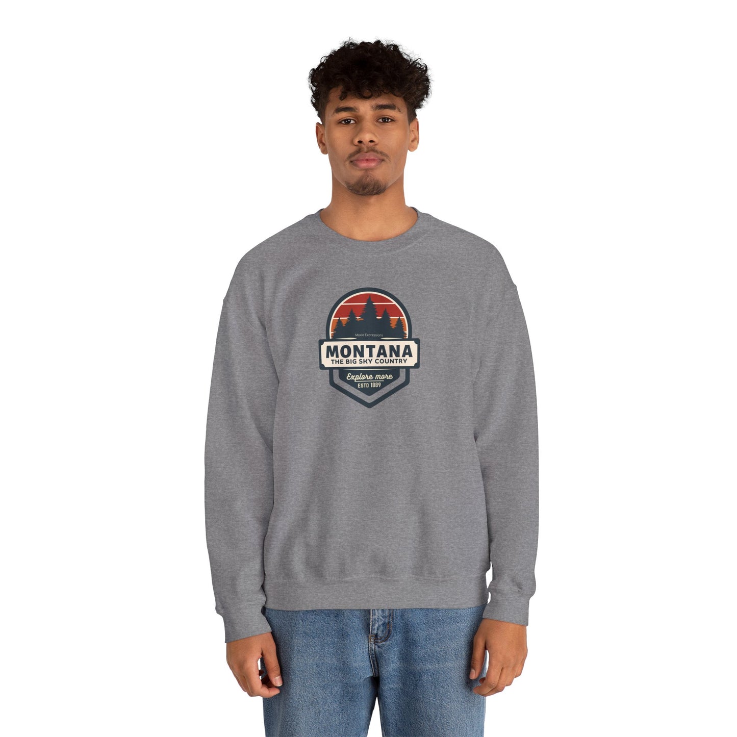 Montana Big Sky "Explore More" Unisex Crewneck Sweatshirt