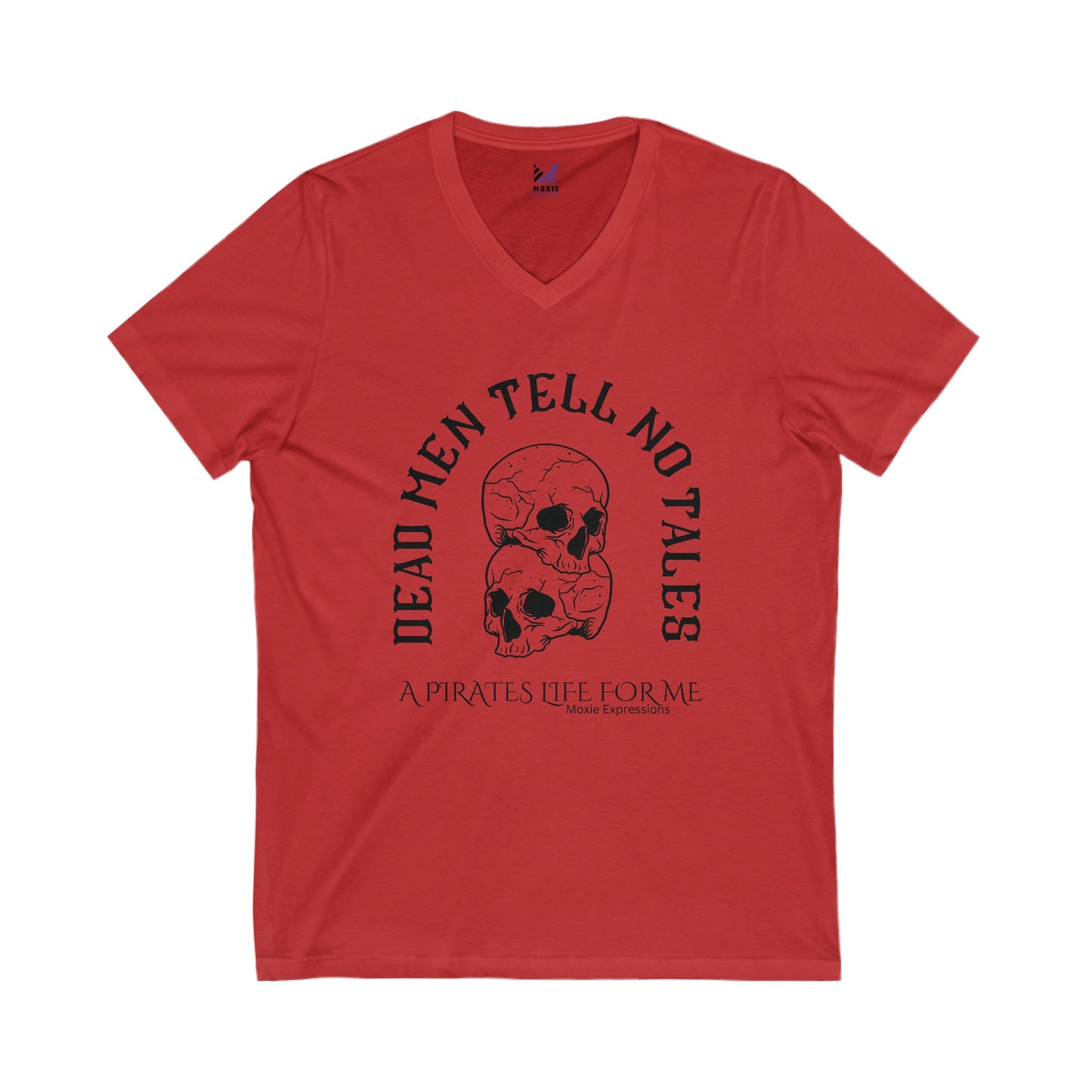 Pirate's Secret Unisex Jersey Short Sleeve V-Neck Tee