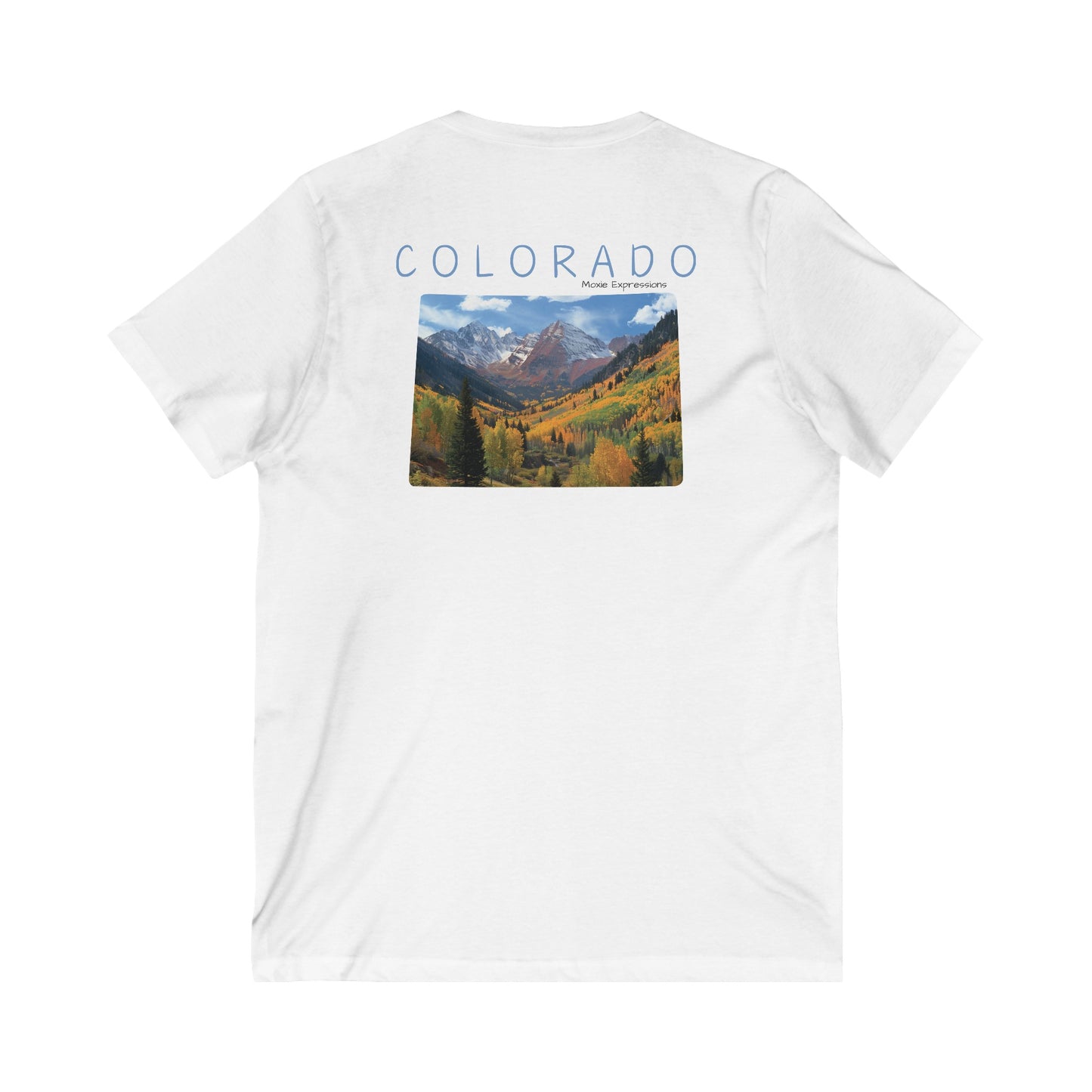 Colorado Alpine Vista Unisex Jersey Short Sleeve V-Neck Tee