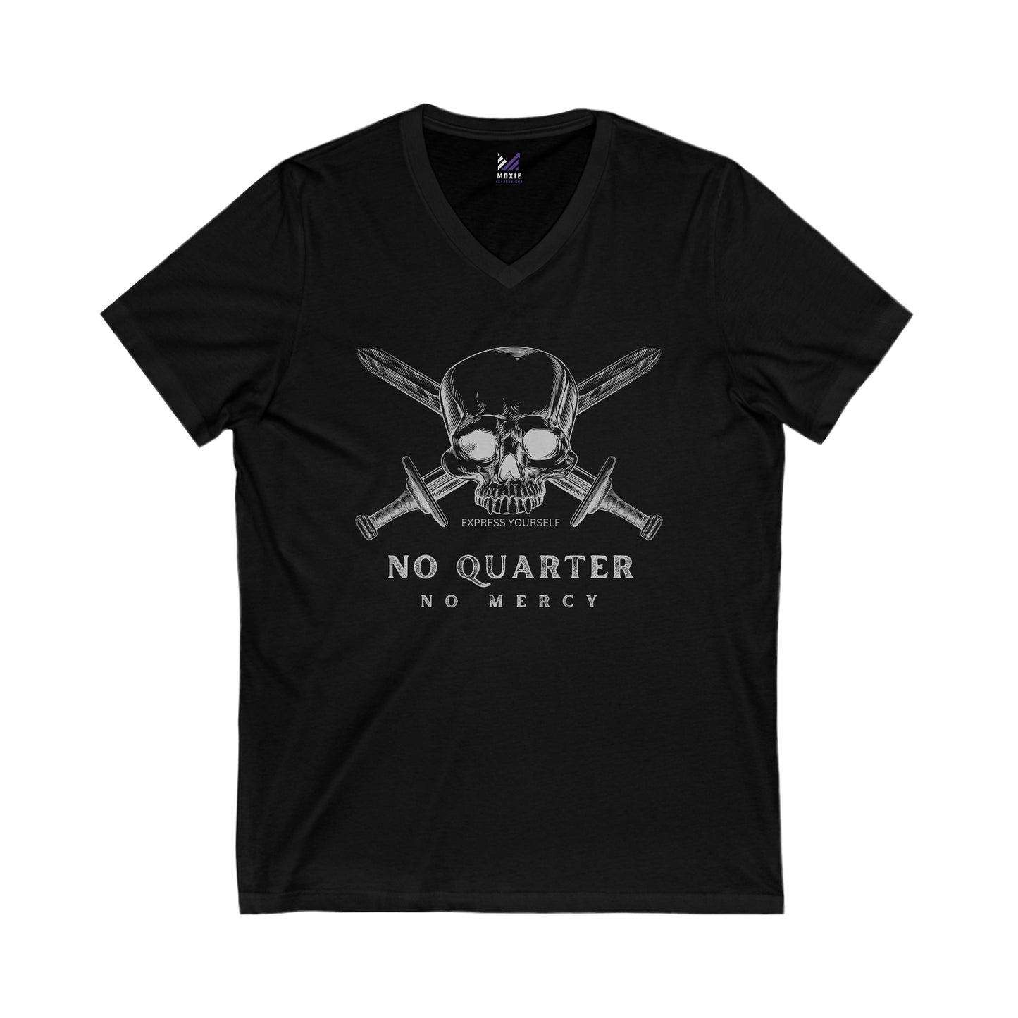 No Quarter No Mercy Unisex Jersey Short Sleeve V-Neck Tee