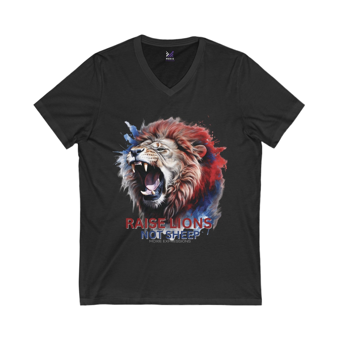 Raise Roaring Hearts Unisex Jersey Short Sleeve V-Neck Tee