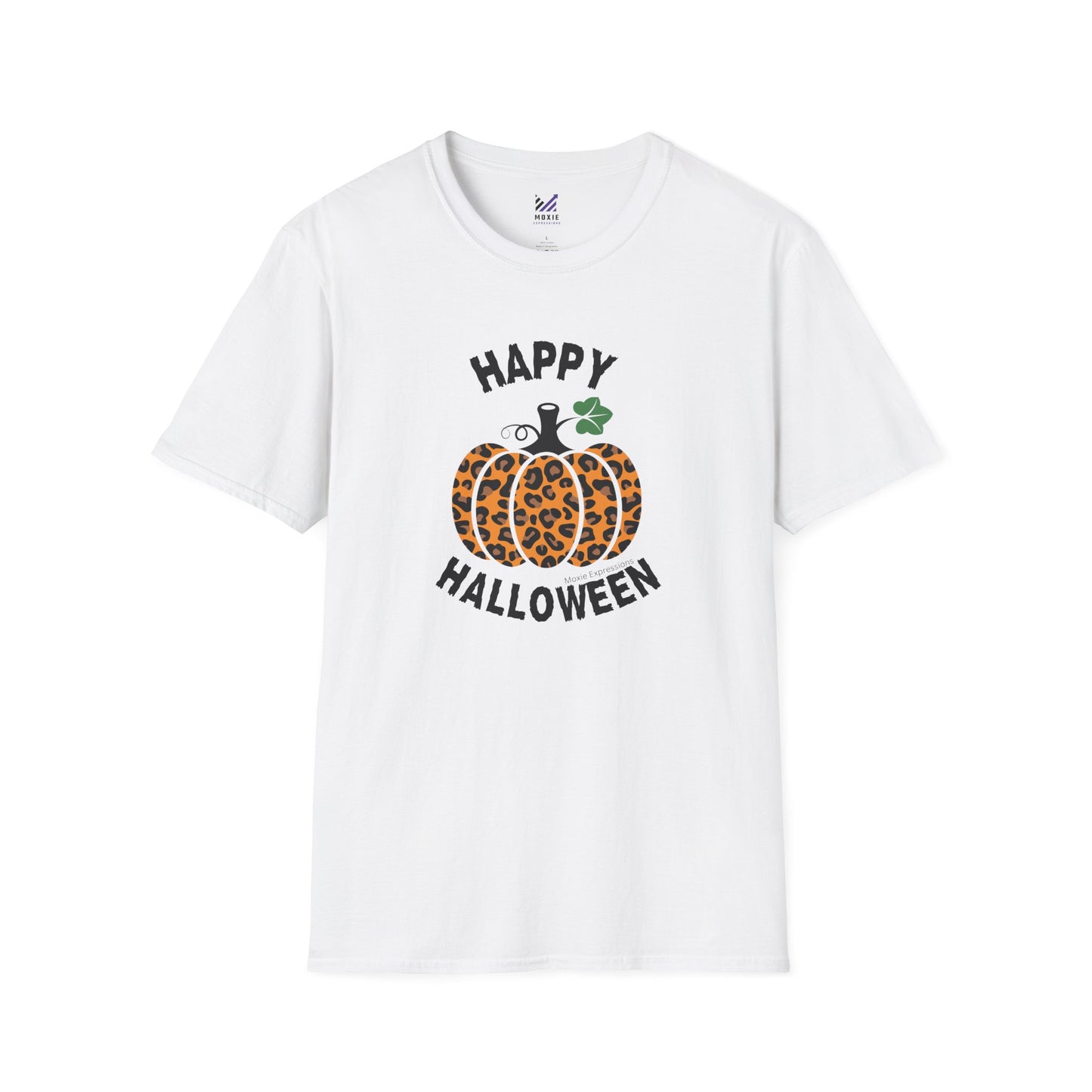 Cheetah Chic Pumpkin Patch Unisex Softstyle Crewneck T-Shirt