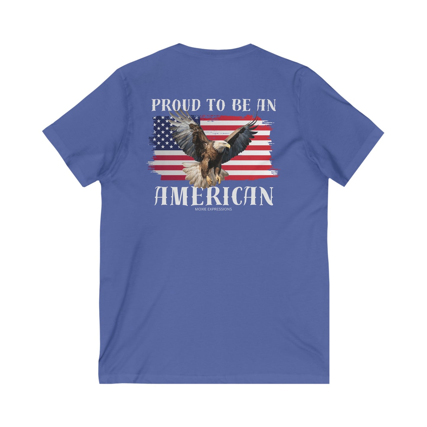 Proud Patriot Unisex Jersey Short Sleeve V-Neck Tee