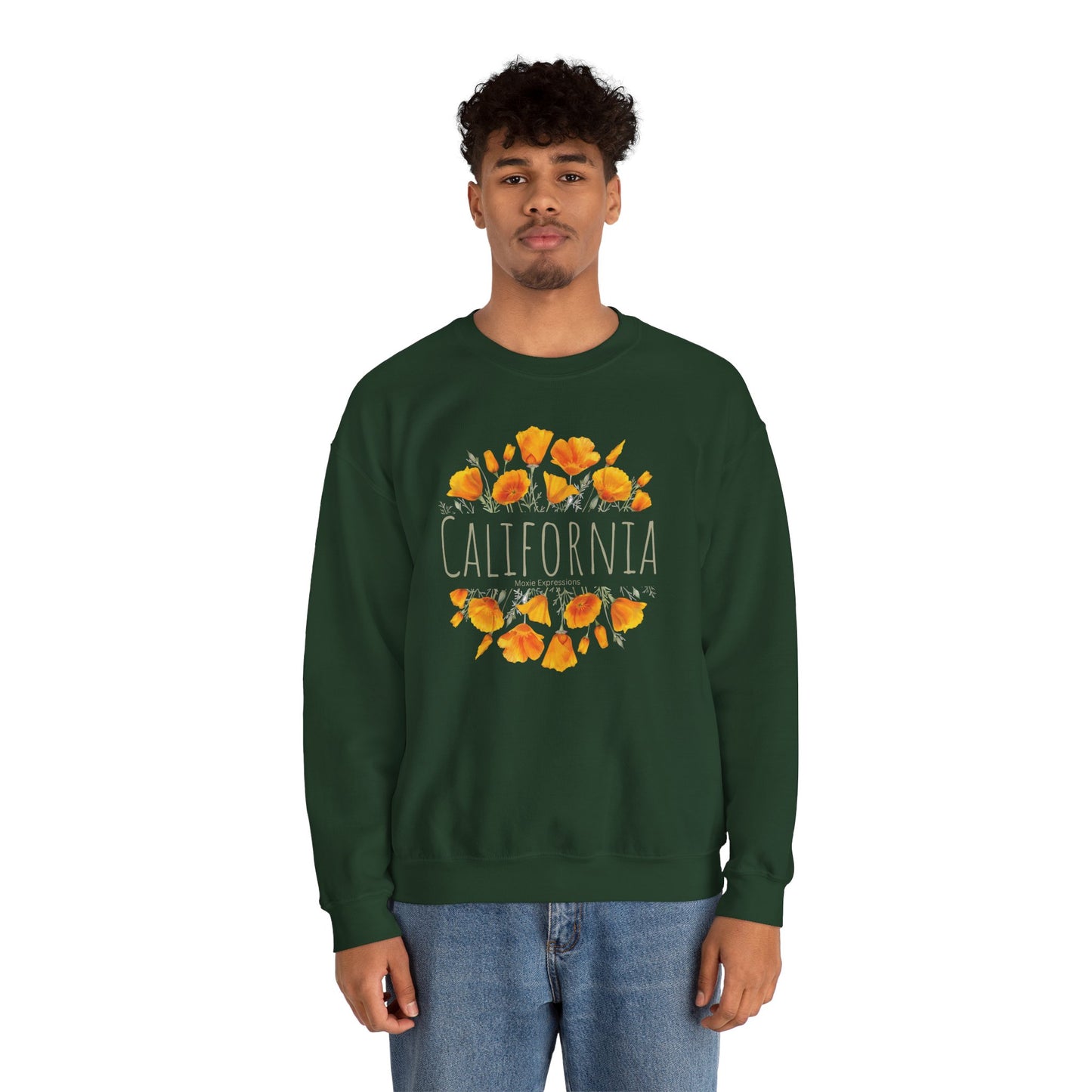 Golden Bloom Unisex Crewneck Sweatshirt