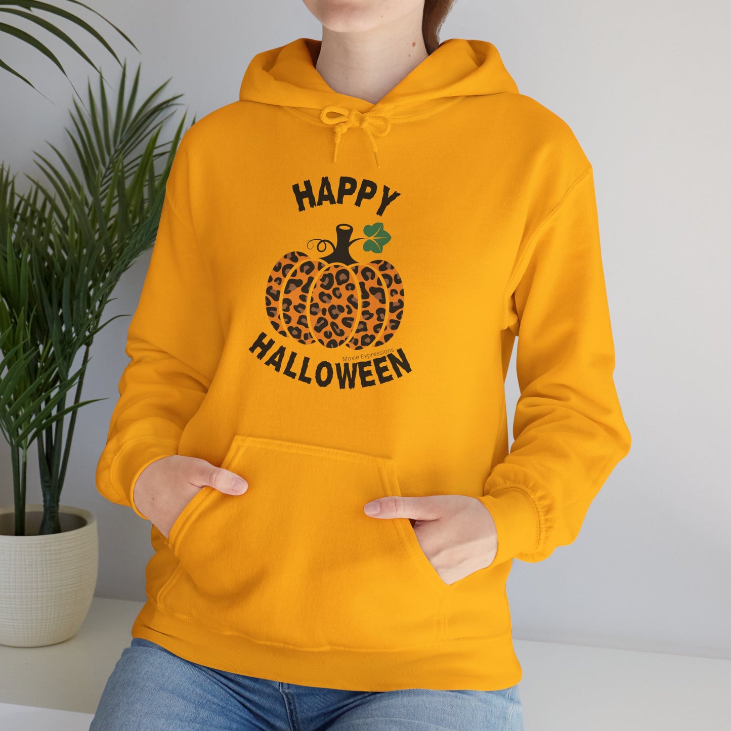 Cheetah Chic Pumpkin Patch Unisex Hooded Sweatshirt