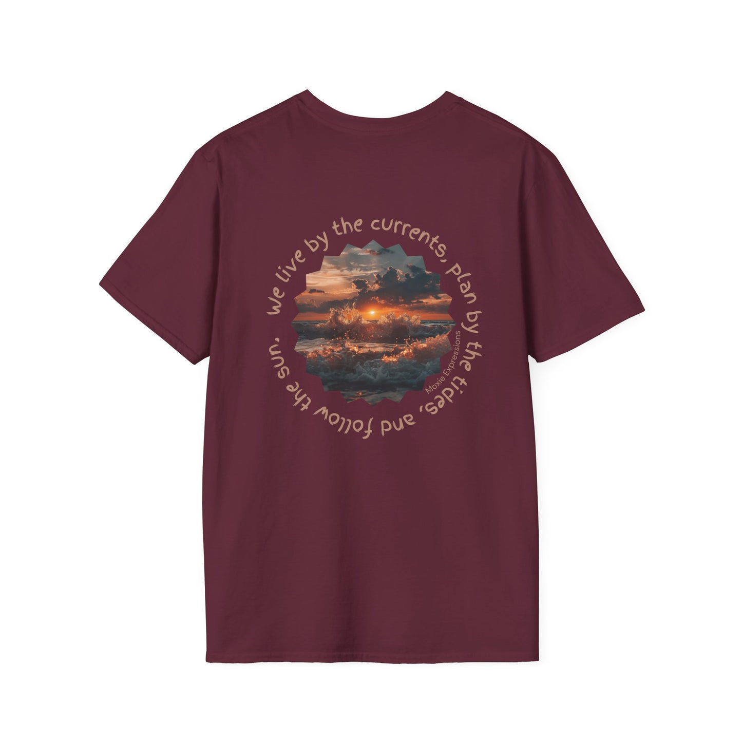 Florida Sunset Currents Unisex Softstyle Crewneck T-Shirt