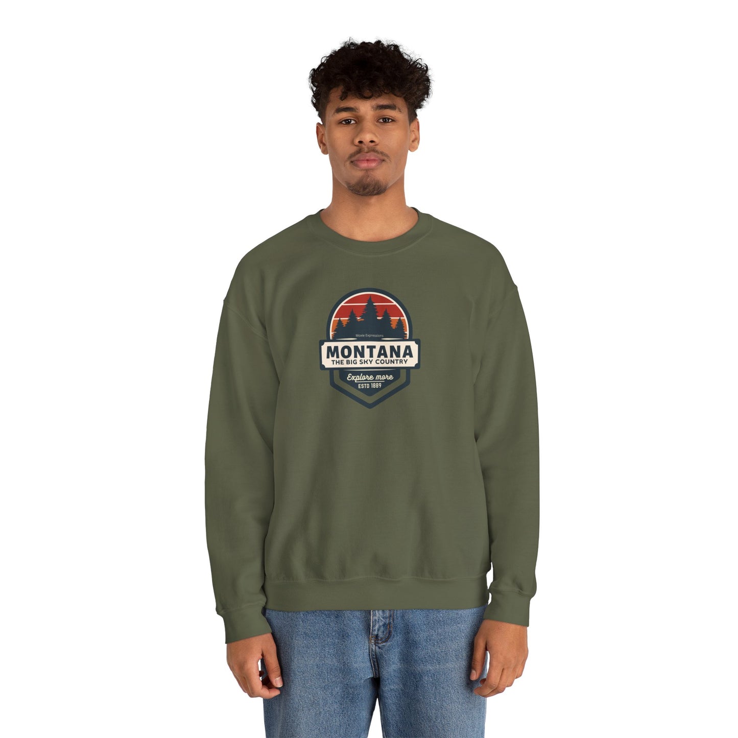 Montana Big Sky "Explore More" Unisex Crewneck Sweatshirt
