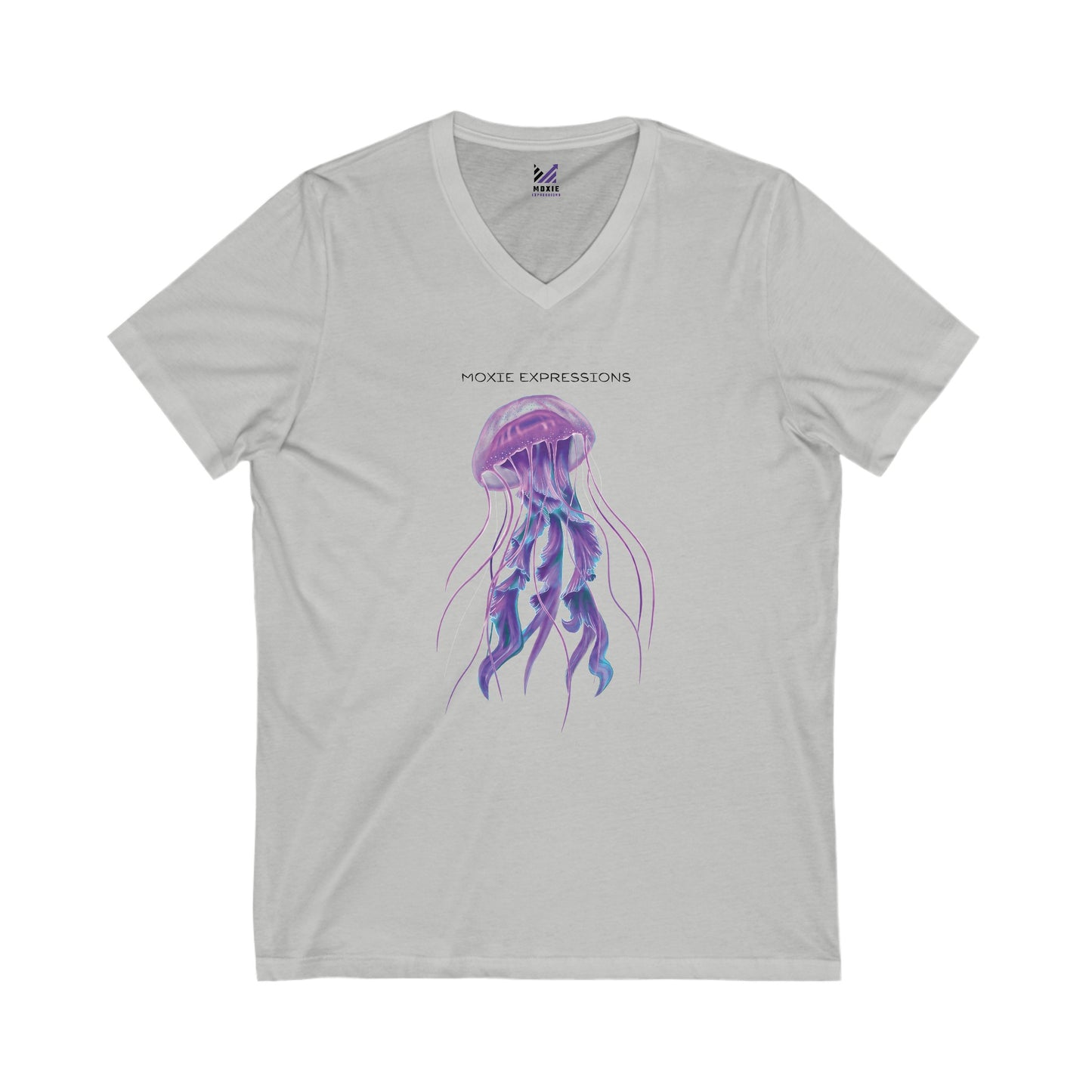Ocean Bloom Unisex Jersey Short Sleeve V-Neck Tee