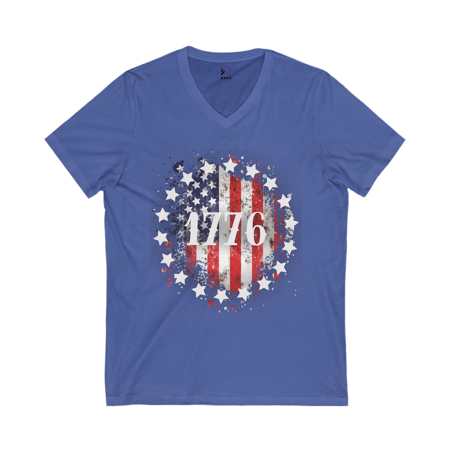 1776 Unisex Jersey Short Sleeve V-Neck Tee