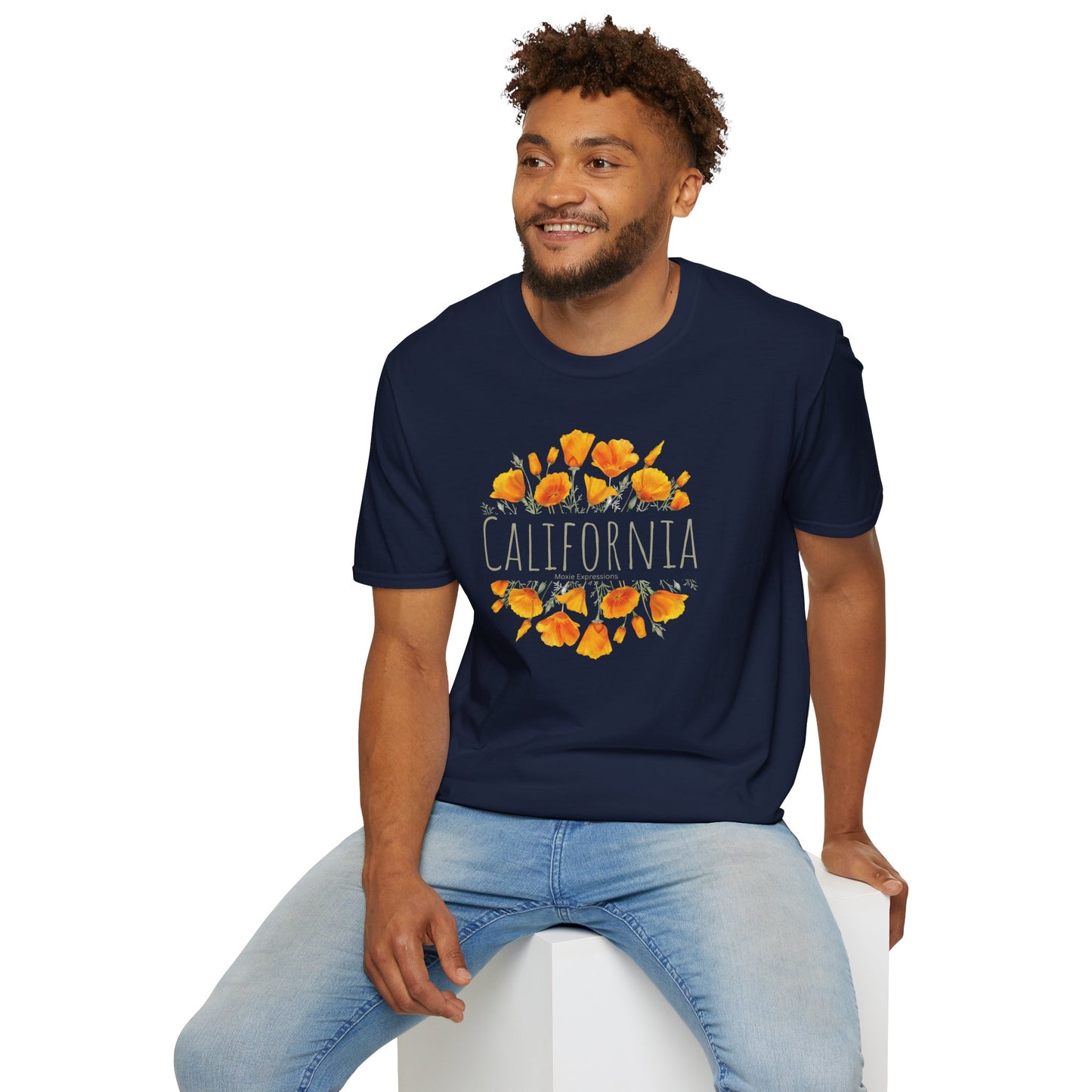 Golden Bloom Unisex Softstyle Crewneck T-Shirt