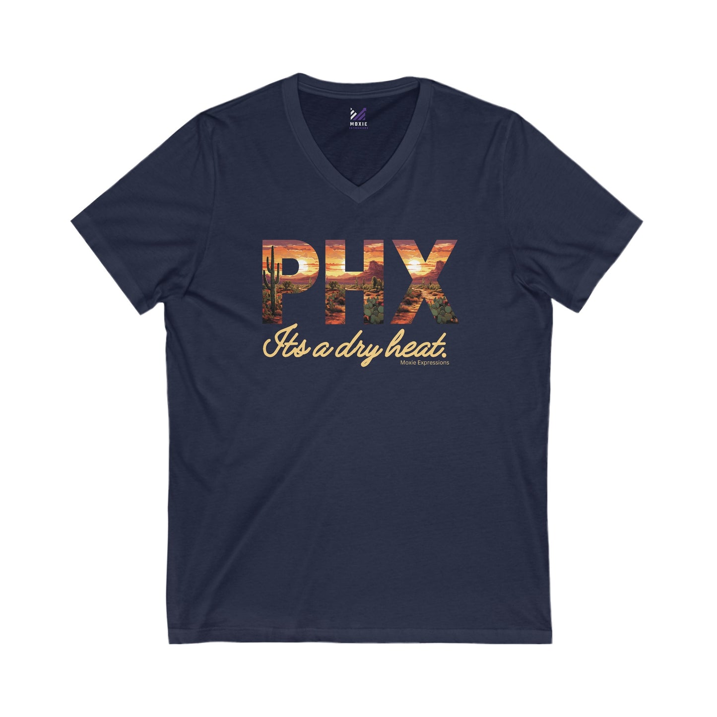 Desert Embrace Unisex Jersey Short Sleeve V-Neck Tee