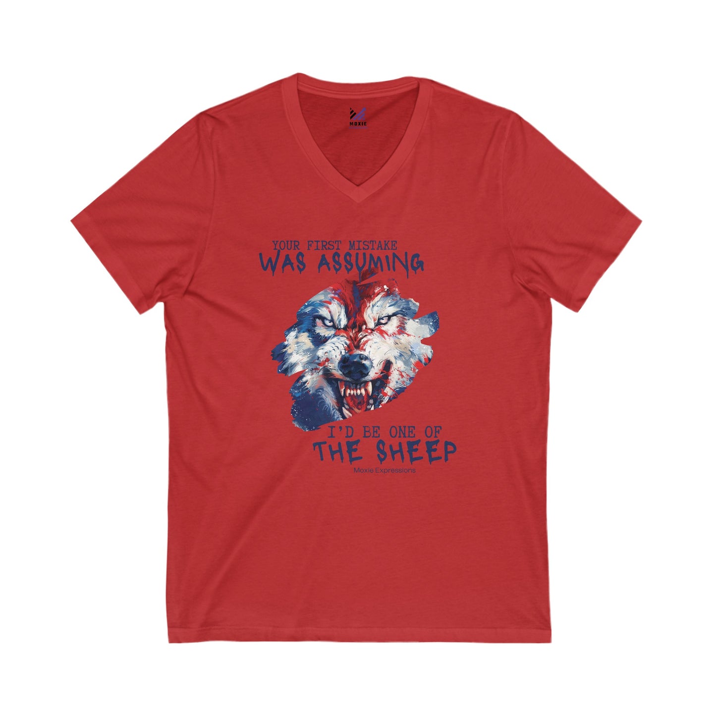 Wolf’s Vigilance Unisex Jersey Short Sleeve V-Neck Tee