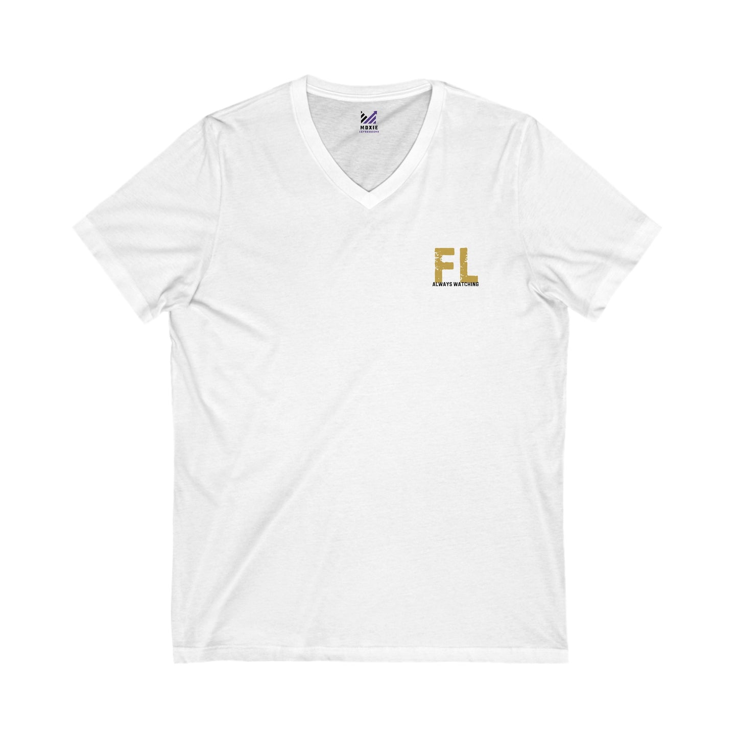Florida Always Watching Unisex Jersey Short Sleeve V-Neck Tee