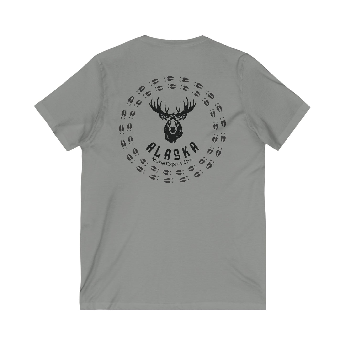 Northern Tracks Unisex Jersey Short Sleeve V-Neck Tee