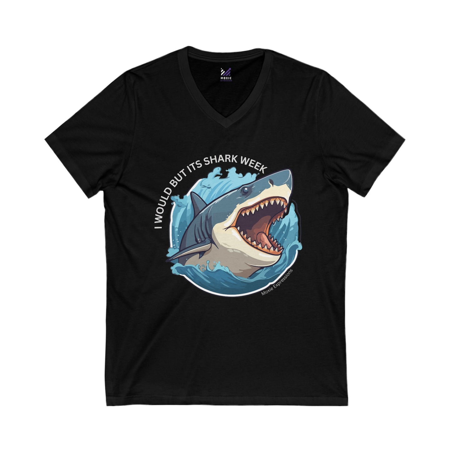 Shark Encounter Unisex Jersey Short Sleeve V-Neck Tee