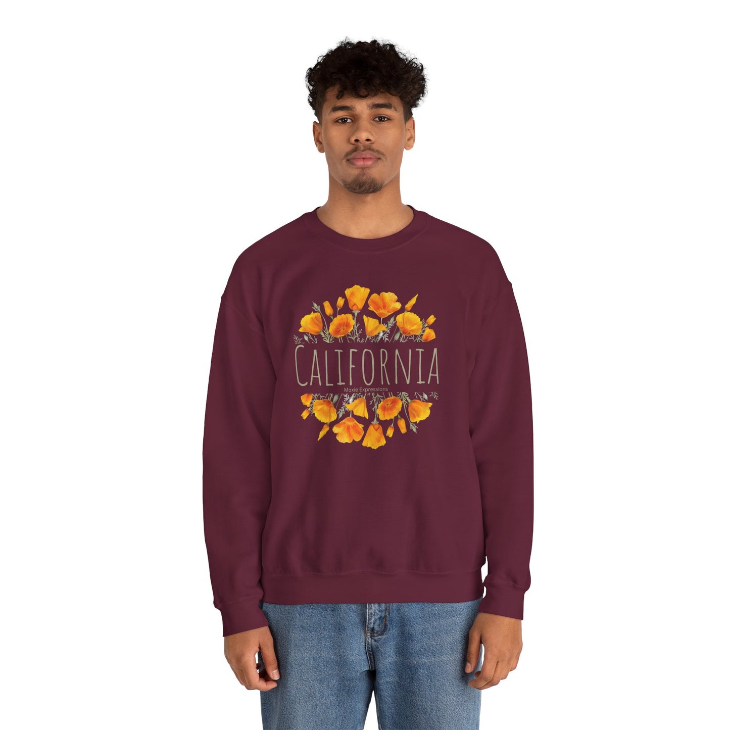 Golden Bloom Unisex Crewneck Sweatshirt