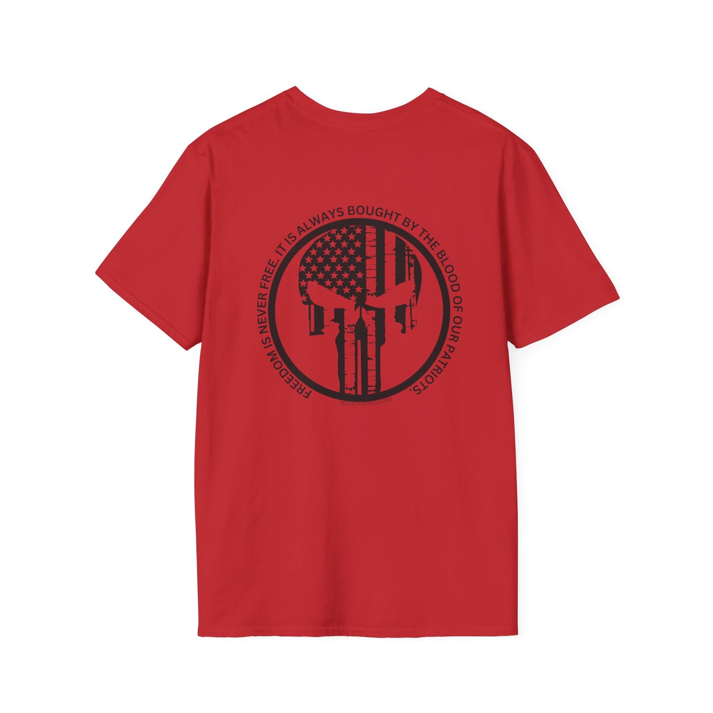Patriotic Punisher Unisex Softstyle Crewneck T-Shirt