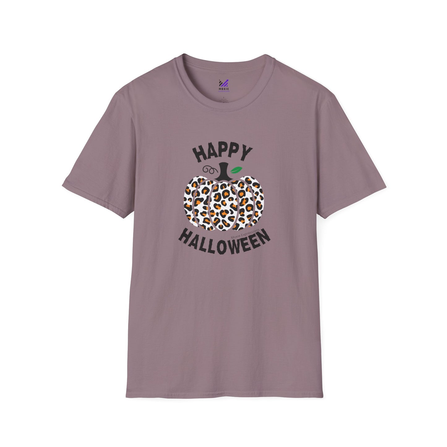 Cheetah Chic Pumpkin Patch Unisex Softstyle Crewneck T-Shirt