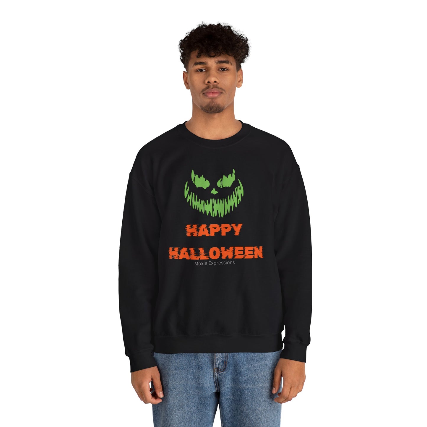Spooky Jack o Lantern Unisex Crewneck Sweatshirt