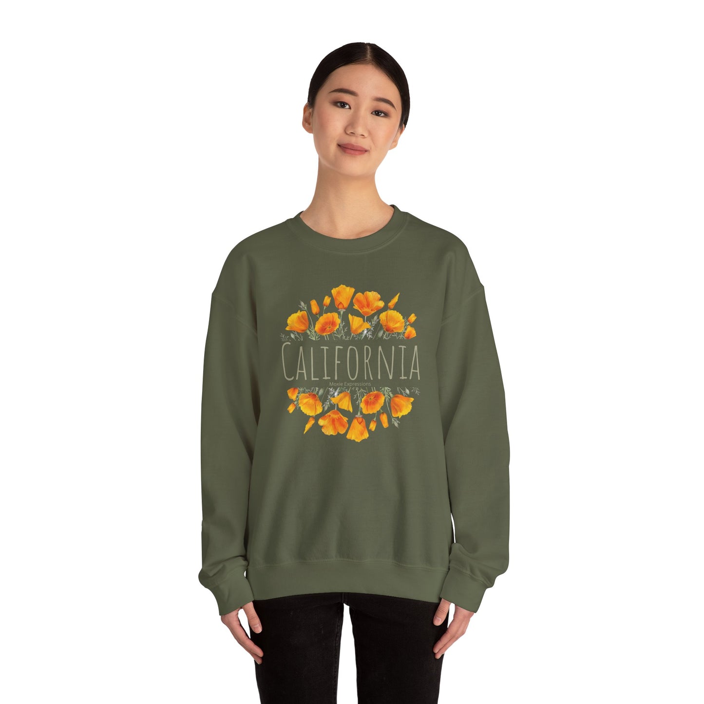 Golden Bloom Unisex Crewneck Sweatshirt