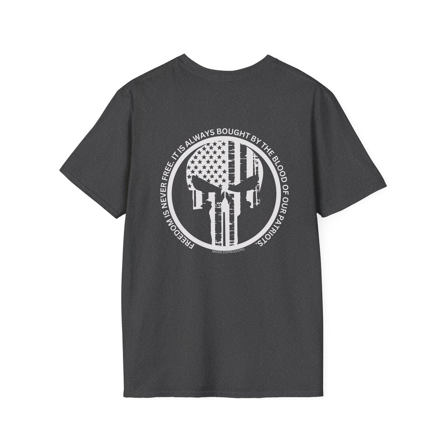 Patriotic Punisher Unisex Softstyle Crewneck T-Shirt