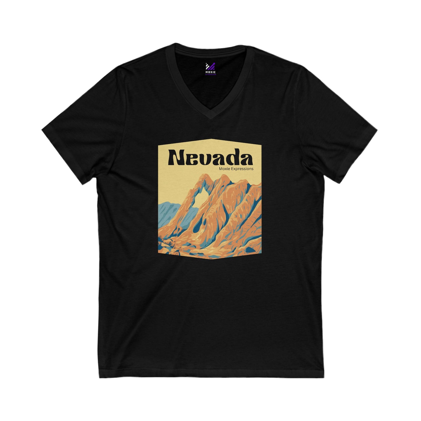 Nevada Wild Unisex Jersey Short Sleeve V-Neck Tee