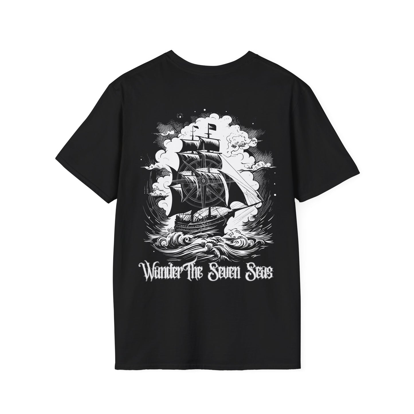 Adventure-Inspired Unisex Softstyle T-Shirt - 'Wander the Seven Seas' Design