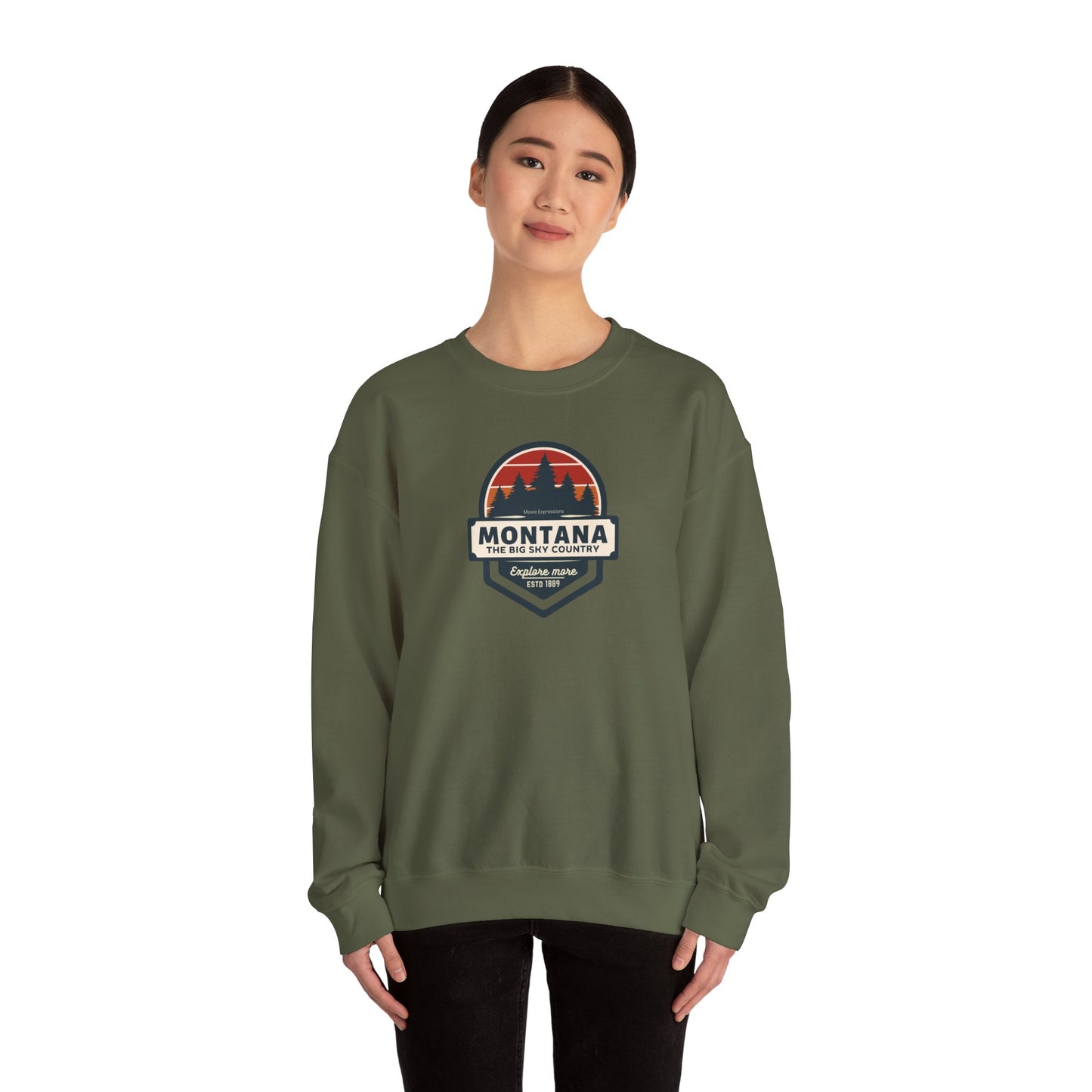 Montana Big Sky "Explore More" Unisex Crewneck Sweatshirt