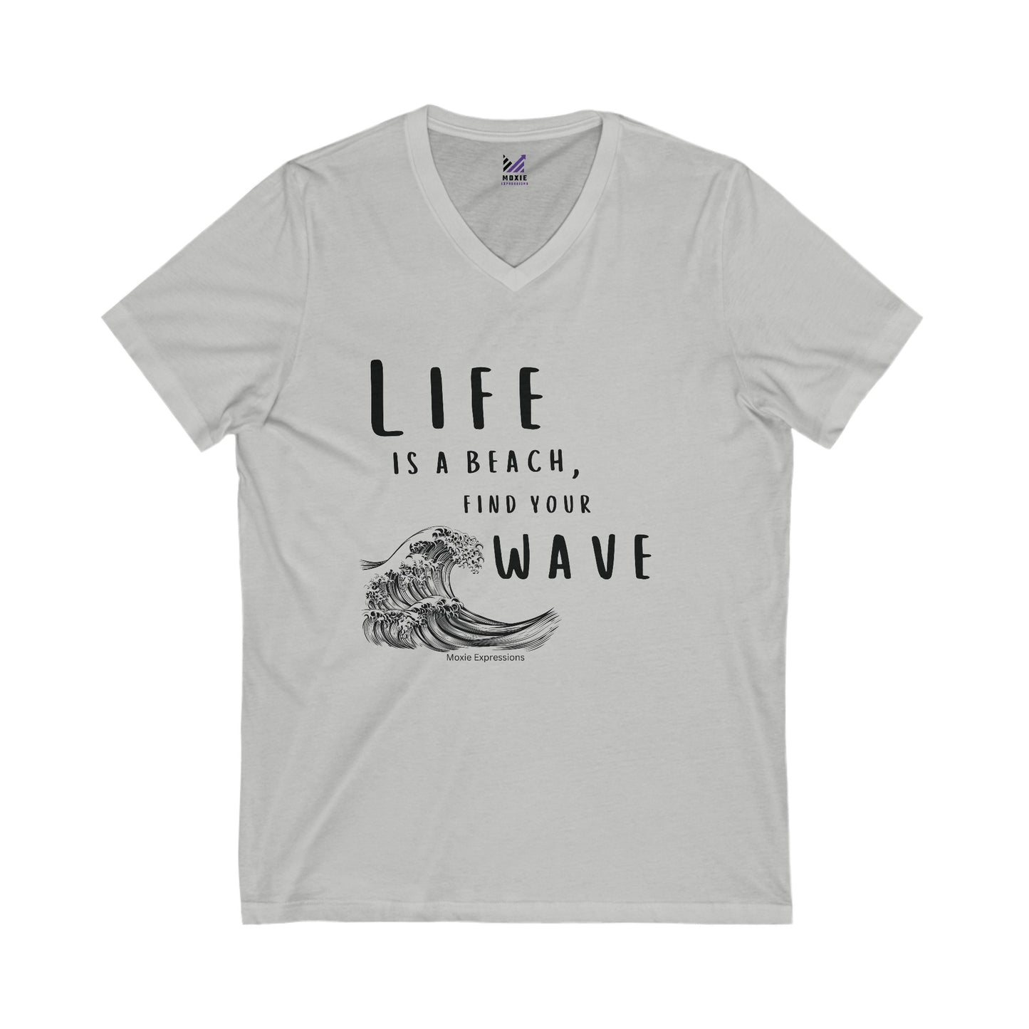 Catch the Wave Unisex Jersey Short Sleeve V-Neck Tee