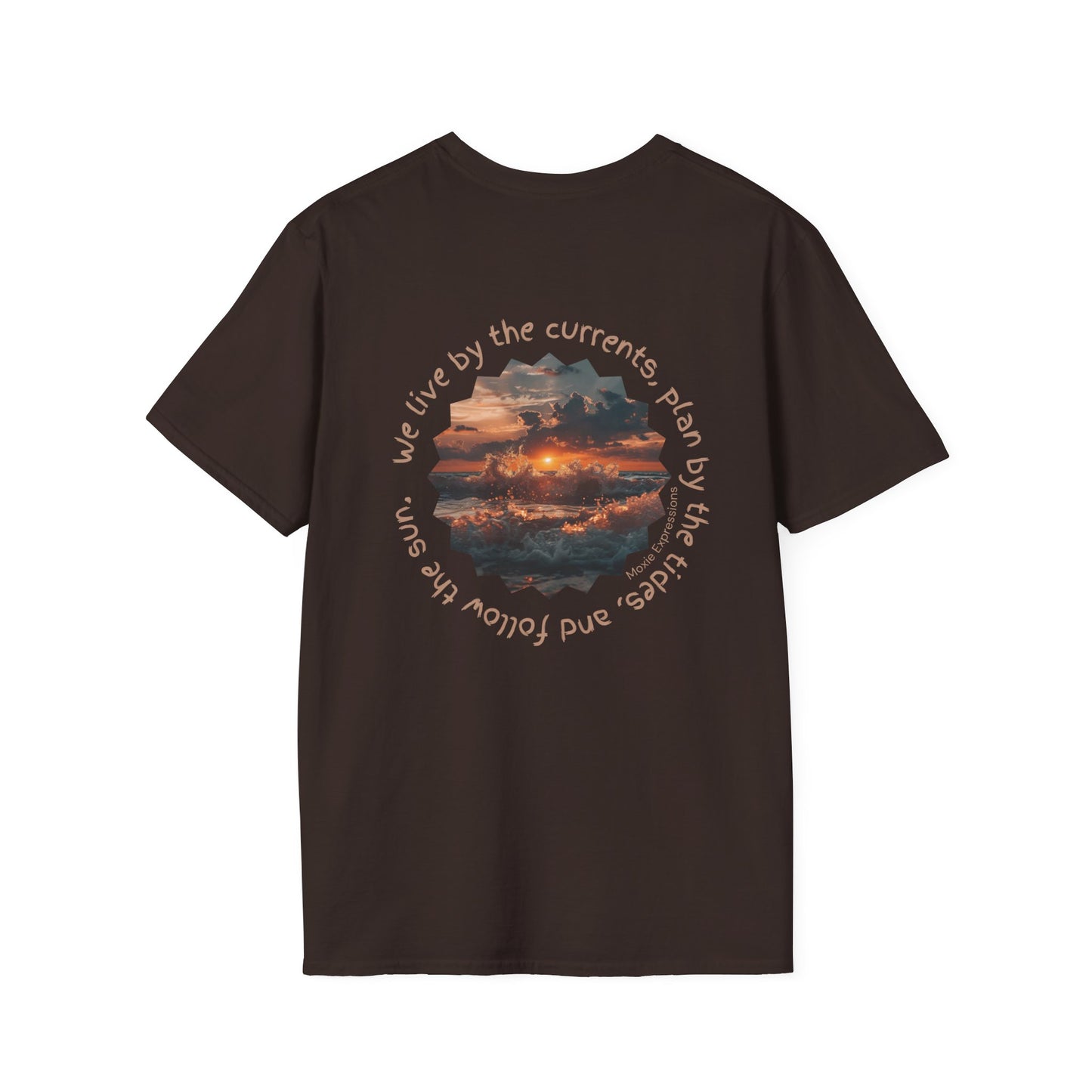 Florida Sunset Currents Unisex Softstyle Crewneck T-Shirt