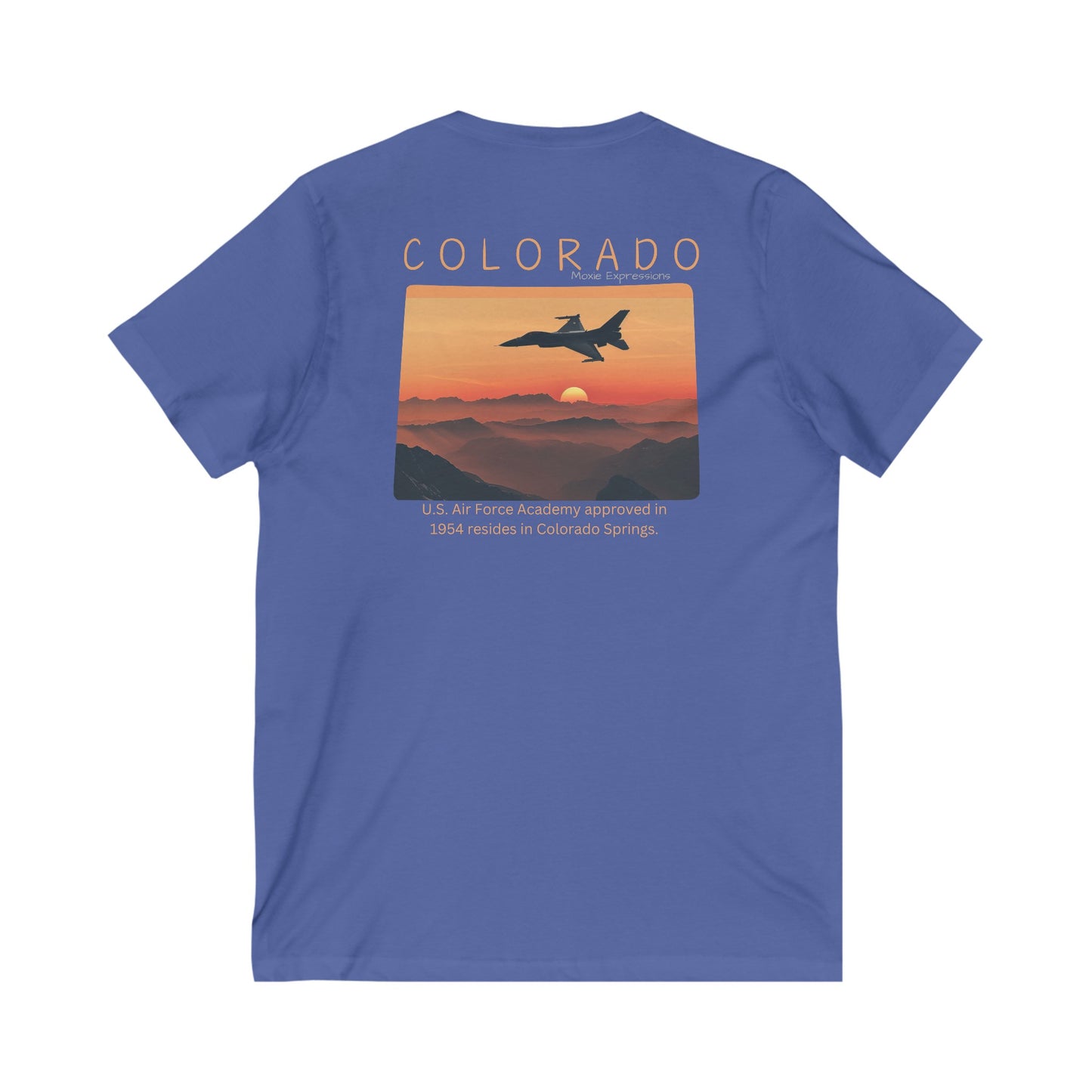 Colorado Cadet Wings Unisex Jersey Short Sleeve V-Neck Tee