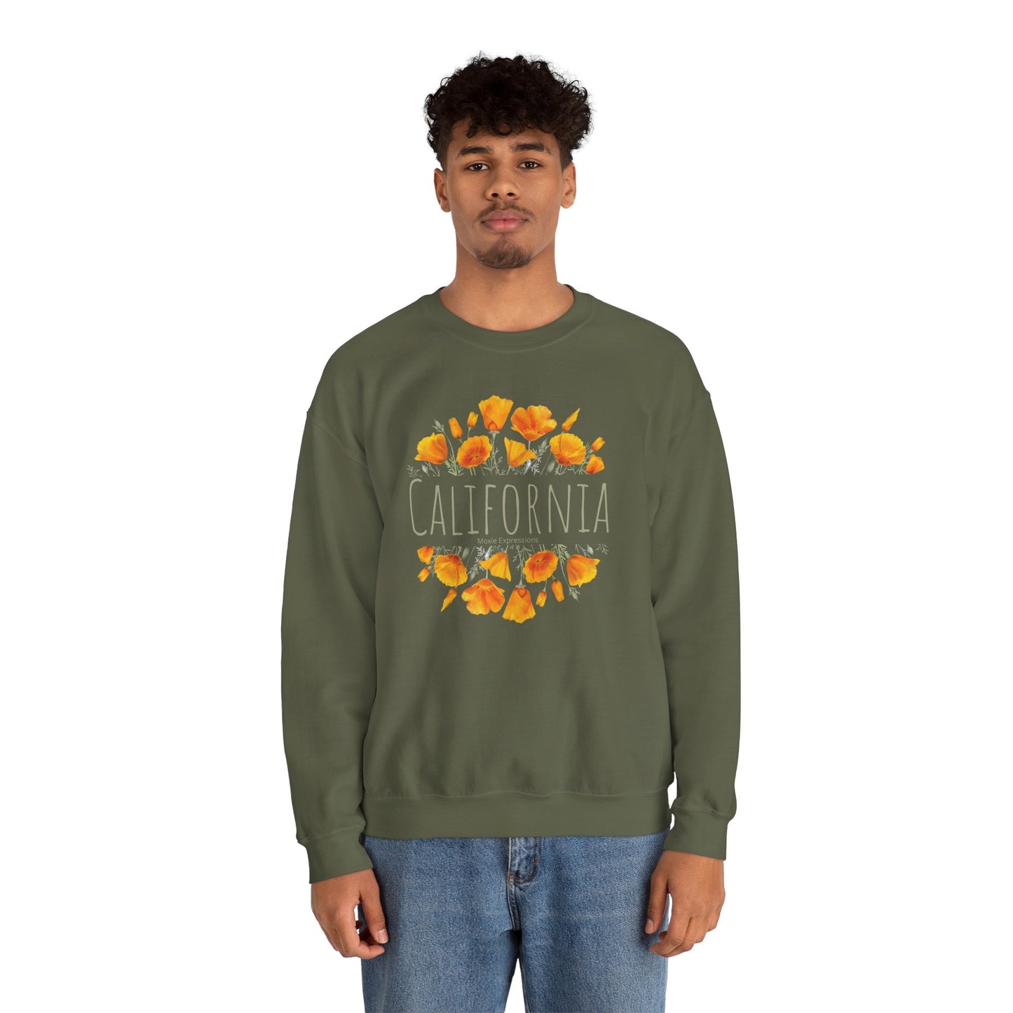 Golden Bloom Unisex Crewneck Sweatshirt