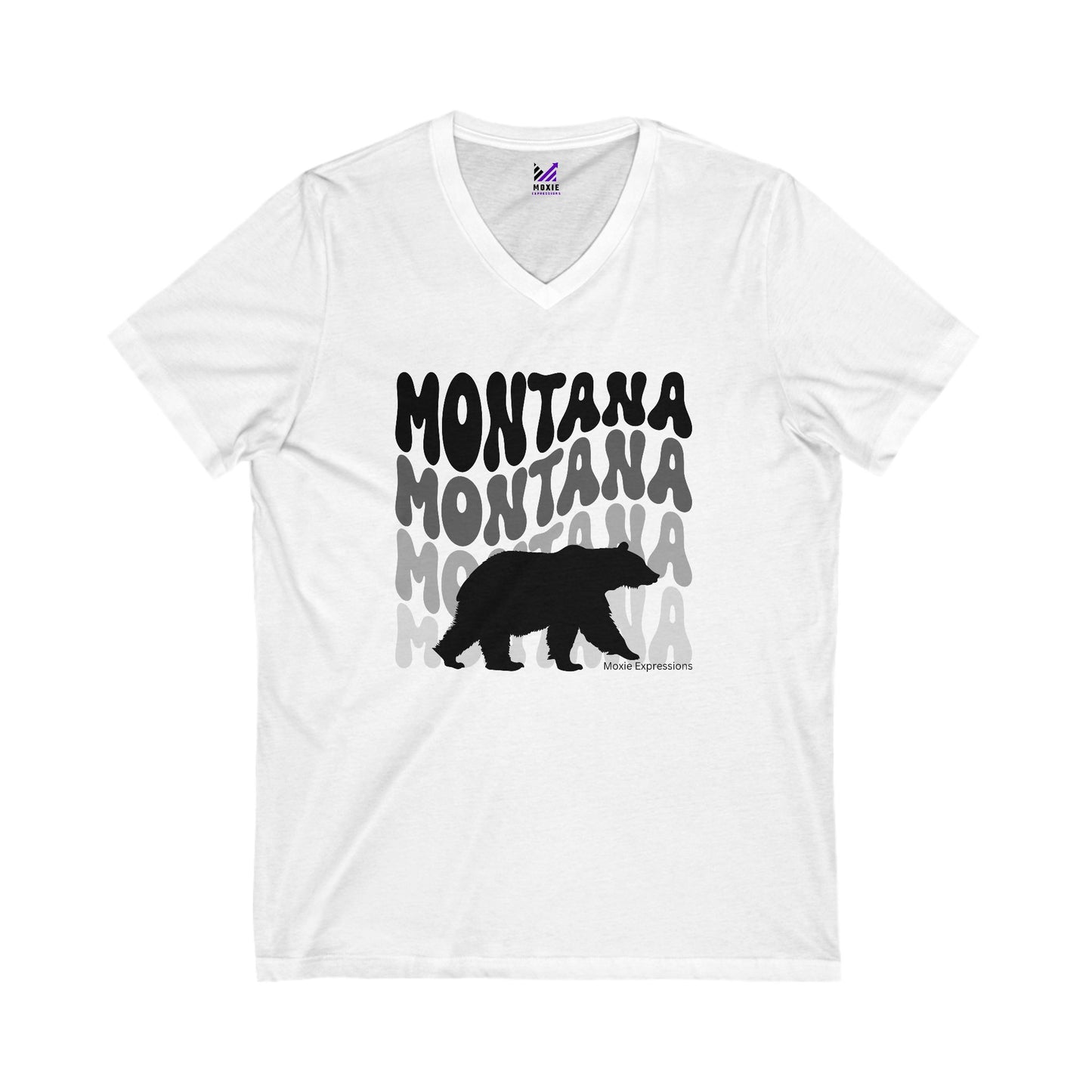 Wild Montana Unisex Jersey Short Sleeve V-Neck Tee
