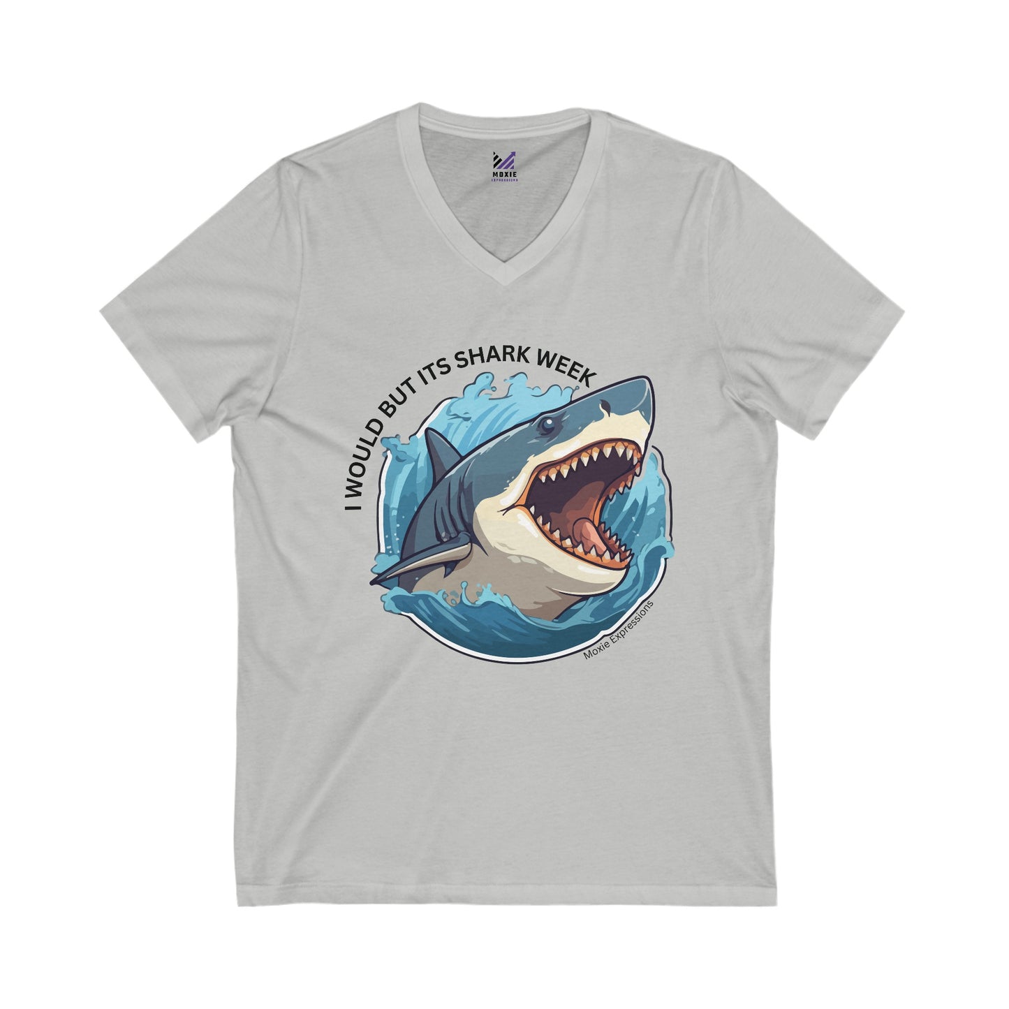 Shark Encounter Unisex Jersey Short Sleeve V-Neck Tee